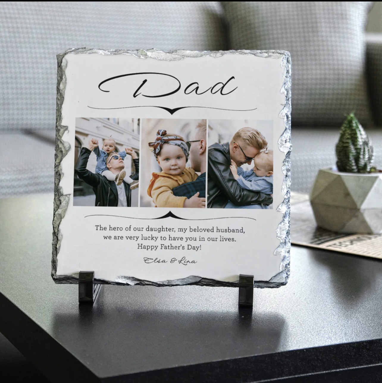 Personalised Slate Photo Frame thumbnail 4