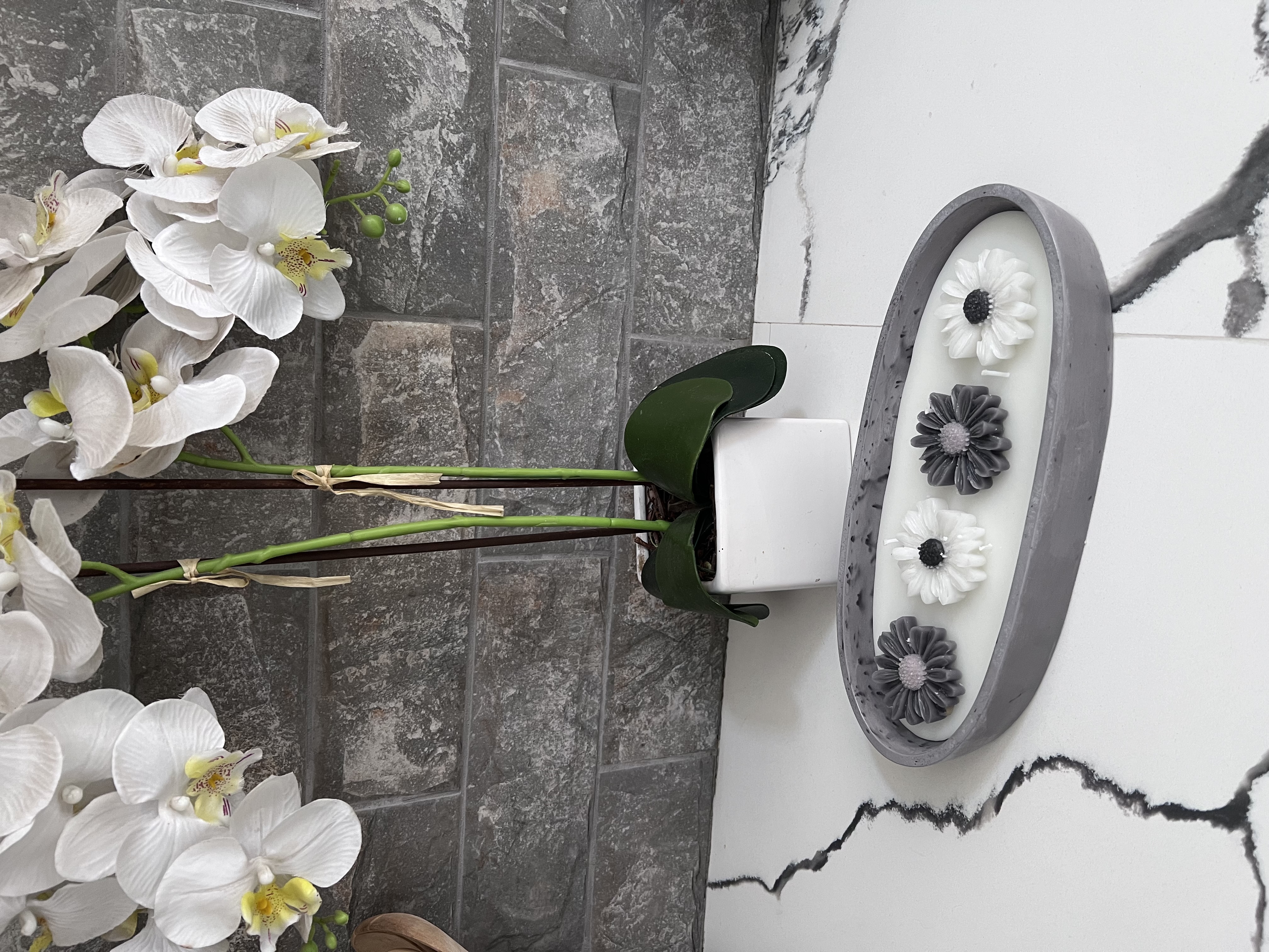Flower Bowl Candle Arrangement thumbnail 4