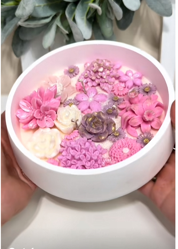 Flower Bowl Candle Arrangement thumbnail 2